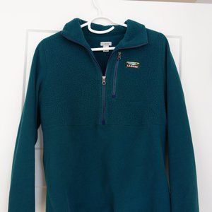 LL Bean Women's Fleece Half Zip, size Sm, Teal